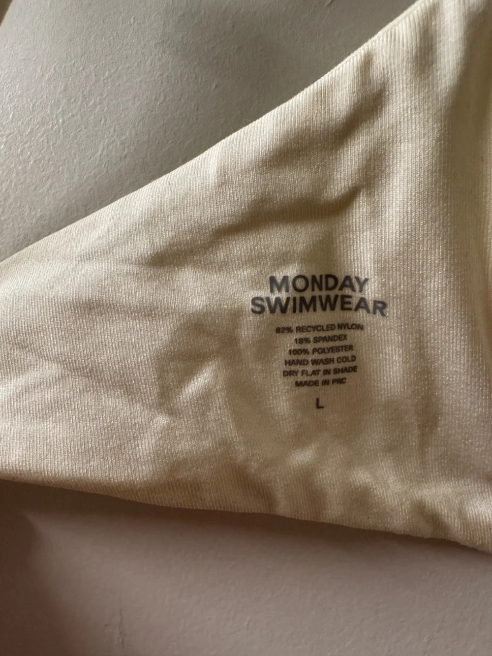 Set! Monday Swimwear Ivory Sorrento Bottom and Maui Top Size Large